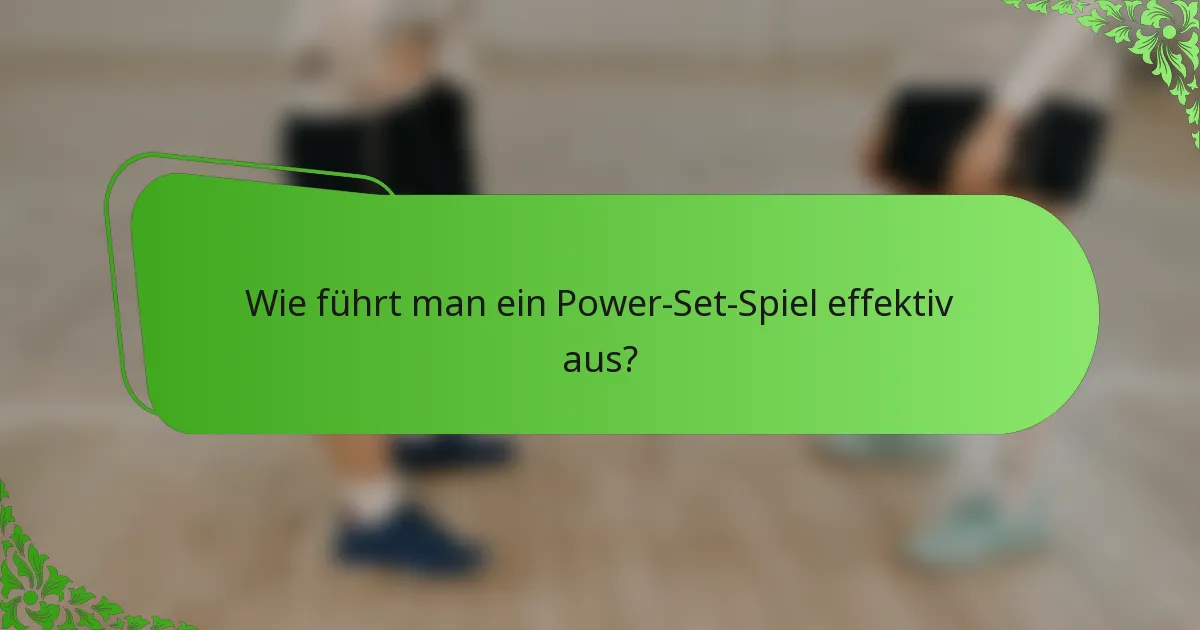 Wie führt man ein Power-Set-Spiel effektiv aus?
